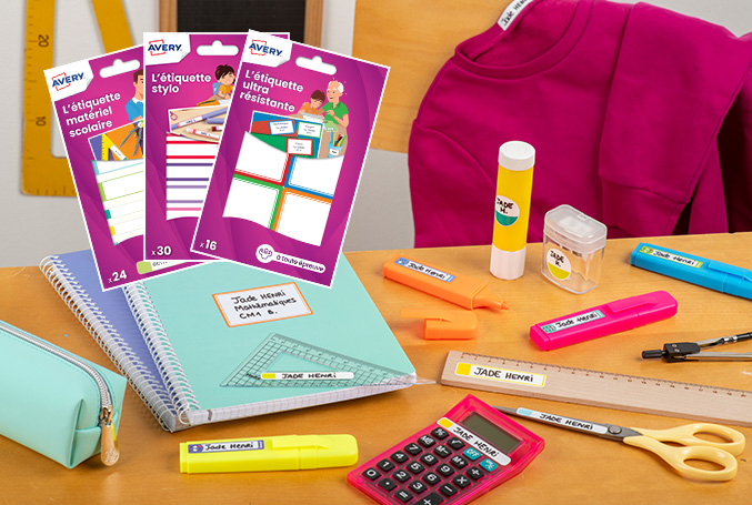 Concours : Gagnez des Étiquettes Autocollantes Avery pour Marquer le Matériel Scolaire !